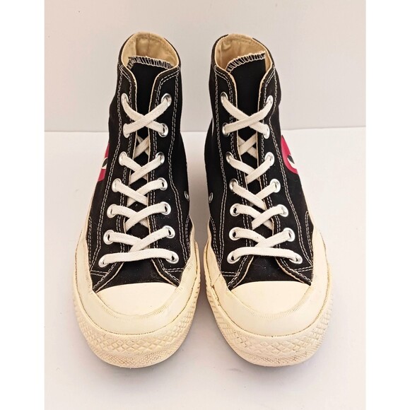 Converse X PLAY Comme des Garcons Black Hi Top Chuck 70 Ladies US 7 - Picture 2 of 13